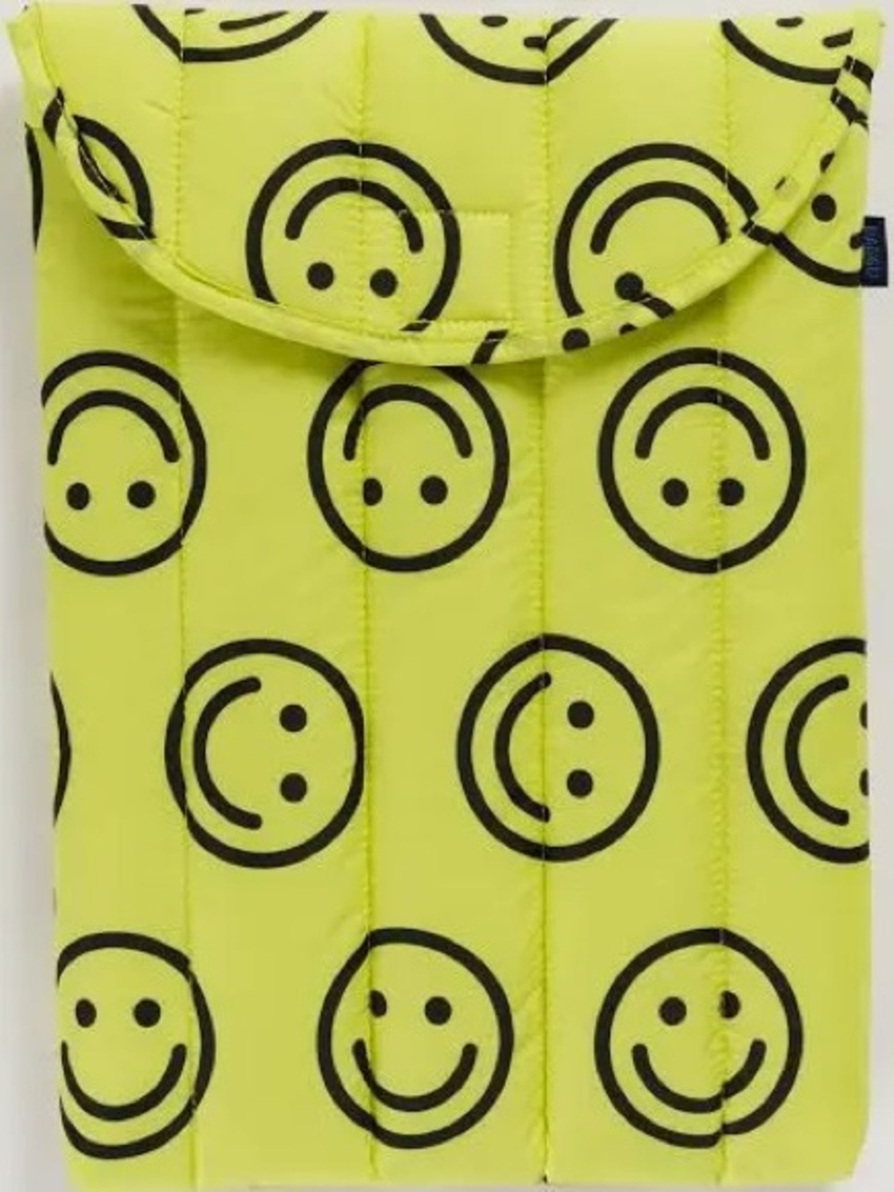 BAGGU Yellow Smiley 13/14” Puffy Laptop Case